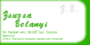 zsuzsa belanyi business card
